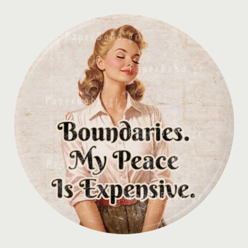 Ρετρό Μαγνητάκι Ψυγείου Boundaries My Peace Is Expensive