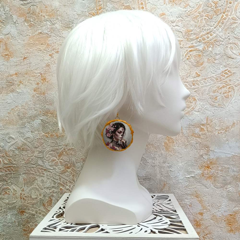 Vintage Σκουλαρίκια Sugar Skull "Gothic Romance" • 24k - Image 2